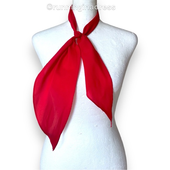 Square Up Red Neckerchief Tie - Picture 9 of 12